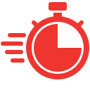 Fast turnaround time icon for fabrication services