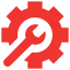 Repair and maintenance icon for metal fabrication services